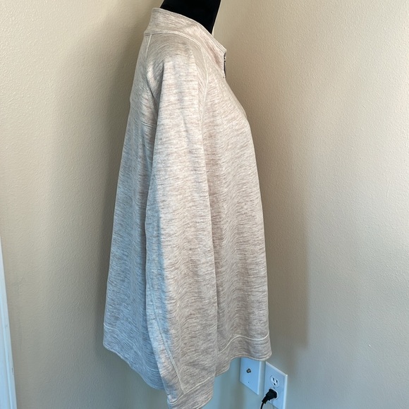 Tommy Bahama cream speckled quarter zip pullover - Picture 6 of 9
